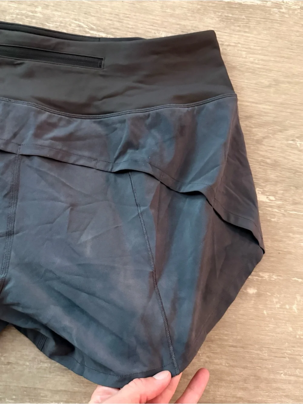 Original Version Lululemon Speed Up MR Shorts 4” NEW Diamond Dye Pitch Grey Sz 8